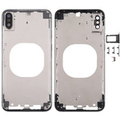 Transparent Back Cover with Camera Lens & SIM Card Tray & Side Keys for iPhone XS(Black) Eurekaonline