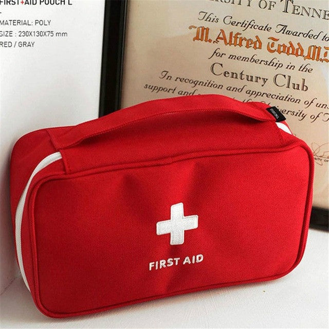 Travel First Aid Kit Bag Home Emergency Survival Rescue Box(Red) Eurekaonline