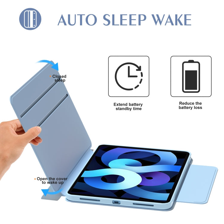 Trifold Magnetic Rotating Smart Case For iPad Pro 12.9 2018 / 2020 / 2021(Sky Blue) Eurekaonline