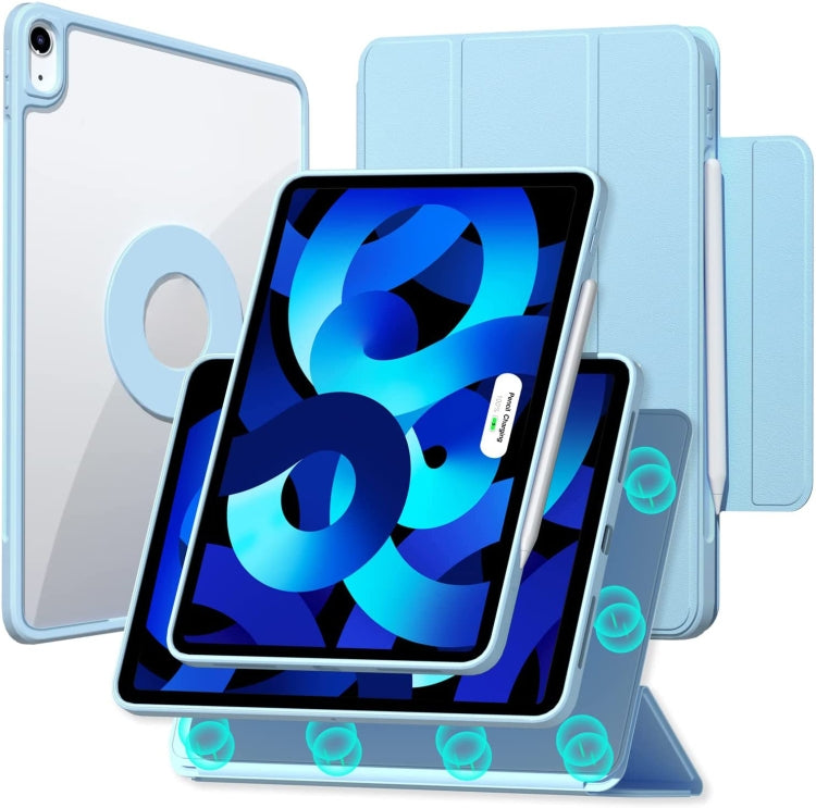 Trifold Magnetic Rotating Smart Case For iPad Pro 12.9 2018 / 2020 / 2021(Sky Blue) Eurekaonline