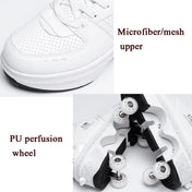 Two-Purpose Skating Shoes Deformation Shoes Double Row Rune Roller Skates Shoes, Size: 35(Low-top Without Light (White)) Eurekaonline