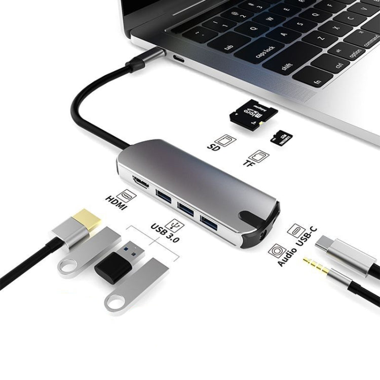 Type-C Extension Dock 8 In 1 Laptop Converter USB HUB Hub Eurekaonline