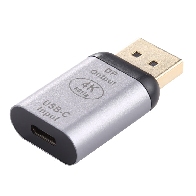  USB-C Female to Big DP Male Aluminium Alloy Adapter (Silver) Eurekaonline