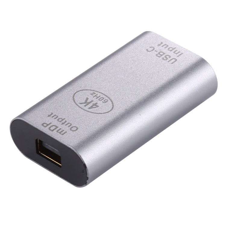 Type-C / USB-C Female to Mini DP Female Aluminium Alloy Adapter (Silver) Eurekaonline