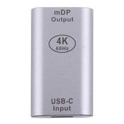 Type-C / USB-C Female to Mini DP Female Aluminium Alloy Adapter (Silver) Eurekaonline