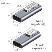 Type-C/USB-C to Magsafe1/2 Charging Adapter Supports PD Charging(Type-C to Magsafe 2 T) Eurekaonline