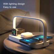 UD10 Mobile Phone Wireless Charger With Small Night Light, For iPhone&iWatch&AirPods(White) Eurekaonline