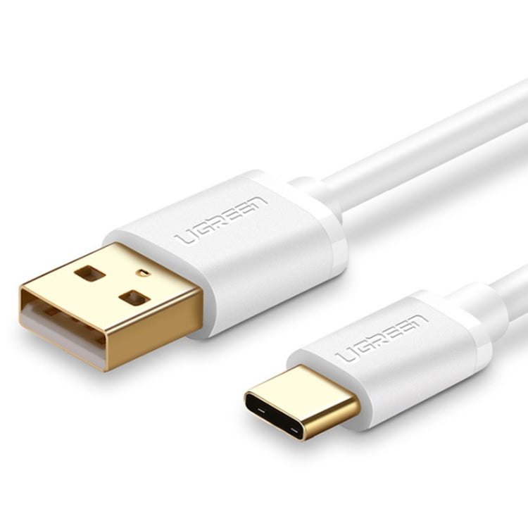 UGREEN 3A Max Output USB to USB-C / Type-C PVC Fast Charging Sync Data Cable, Length: 1.5m (White) Eurekaonline
