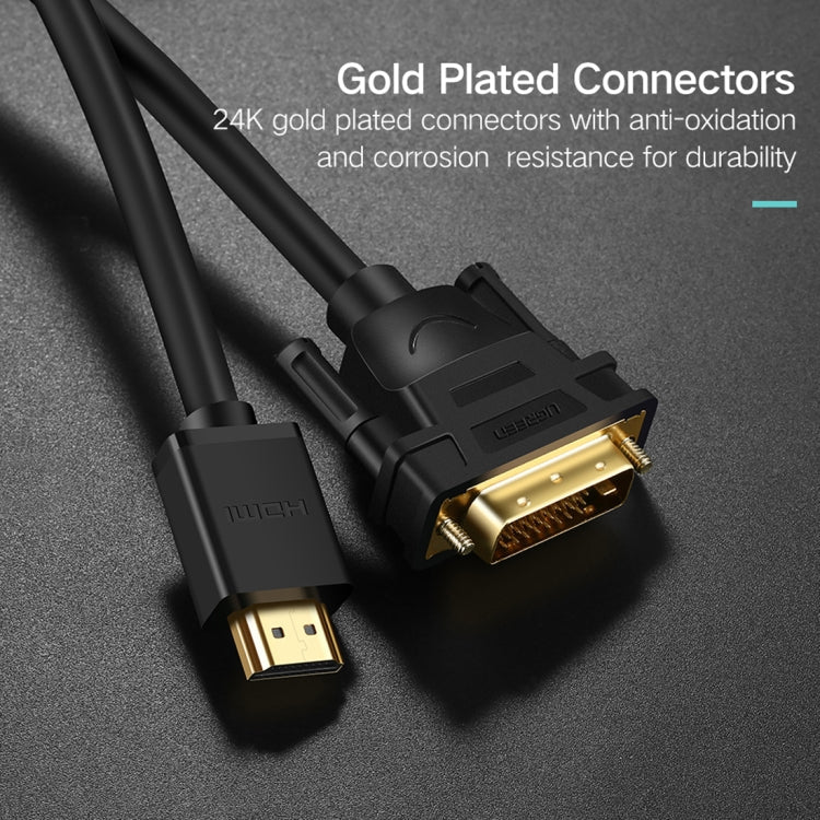 UGREEN DVI D(24+1) Male to HDMI Male HD 2K Two-way Interchanging Line,Length: 1.5m Eurekaonline