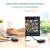 UGREEN Portable Super Speed 4 Ports USB 3.0 HUB Cable Adapter, Not Support OTG, Cable Length: 1m(Black) Eurekaonline