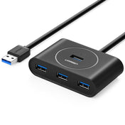 UGREEN Portable Super Speed 4 Ports USB 3.0 HUB Cable Adapter, Not Support OTG, Cable Length: 2m(Black) Eurekaonline