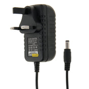UK Plug AC 100-240V to DC 12V 1A Power Adapter, Tips: 5.5 x 2.1mm, Cable Length: about 90cm(Black) Eurekaonline