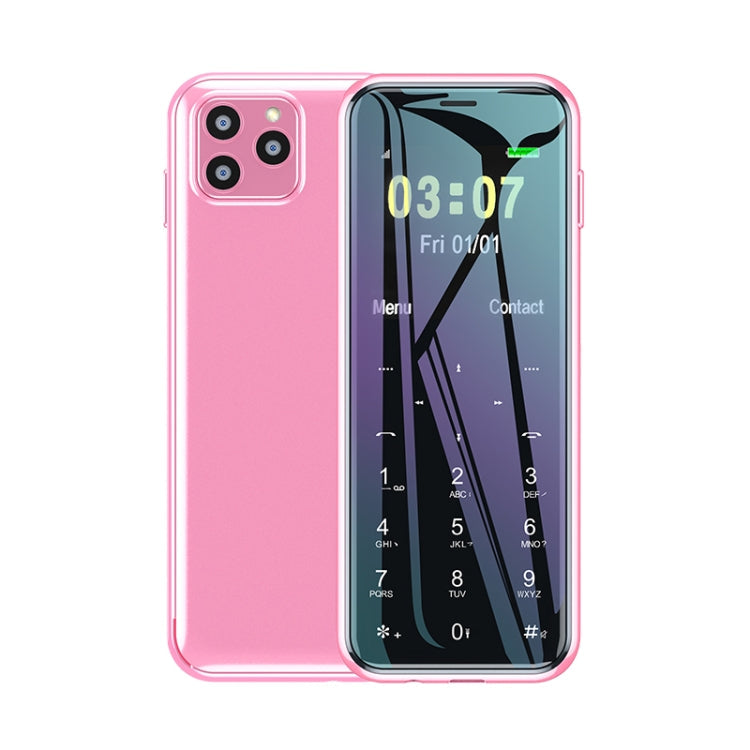 ULCOOL V8 Card Mobile Phone, 1000mAh Battery, 1.44 inch, MTK6261D, Support Bluetooth, FM, Magic Sound, GSM, Dual SIM (Pink) Eurekaonline