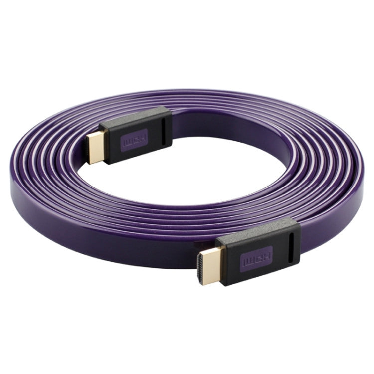 ULT-unite 4K Ultra HD Gold-plated HDMI to HDMI Flat Cable, Cable Length:5m(Transparent Purple) Eurekaonline