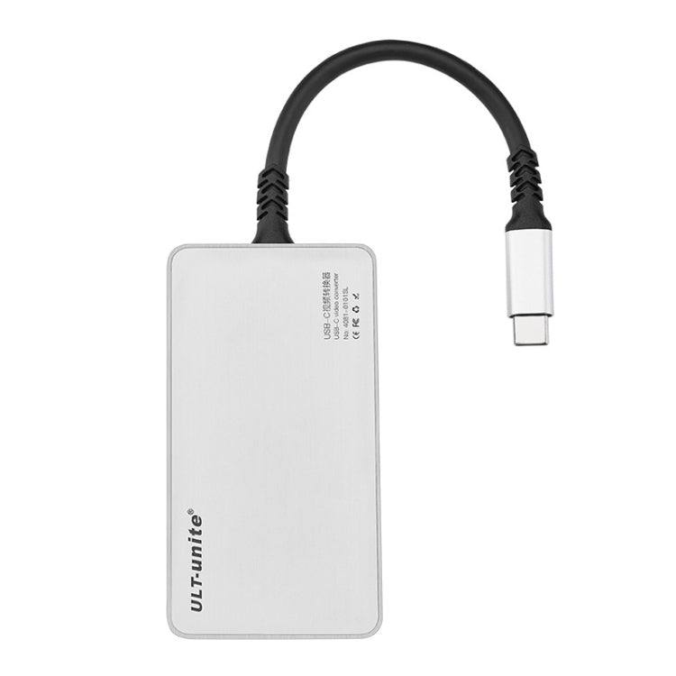  Type-C to 3.5mm Audio + VGA + DP + HDMI + PD Port Multifunctional HUB Adapter(White) Eurekaonline