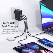 USAMS US-CC163 T50 4 in 1 100W USB + USB-C / Type-C Wall Travel Charger, EU Plug Eurekaonline