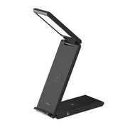 USAMS US-CD181 15W 4 in 1 Folding Desktop Wireless Charger Stand with Lamp(Black) Eurekaonline