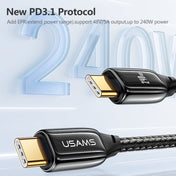 USAMS US-SJ580 U82 2m USB-C / Type-C to USB-C / Type-C 240W PD3.1 Charging Data Cable Eurekaonline