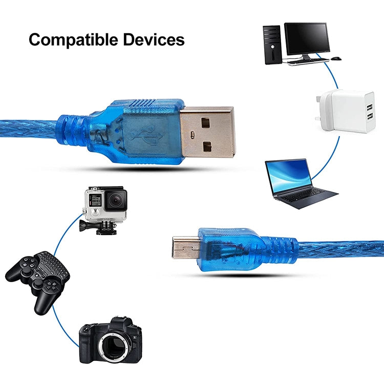 USB 2.0 AM to Mini 5pin USB cable, Length: 30.5cm Eurekaonline