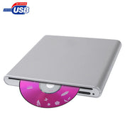 USB 2.0 Slim Aluminum Alloy Portable Slot-in External DVD-RW Drive, Plug and Play Eurekaonline