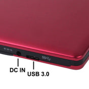 USB 3.0 Aluminum Alloy Portable DVD / CD Rewritable Blu-ray Drive for 12.7mm SATA ODD / HDD, Plug and Play(Red) Eurekaonline