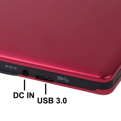 USB 3.0 Aluminum Alloy Portable DVD / CD Rewritable Blu-ray Drive for 12.7mm SATA ODD / HDD, Plug and Play(Red) Eurekaonline