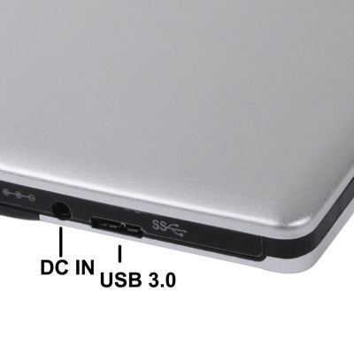 USB 3.0 Aluminum Alloy Portable DVD / CD Rewritable Blu-ray Drive for 12.7mm SATA ODD / HDD, Plug and Play(Silver) Eurekaonline