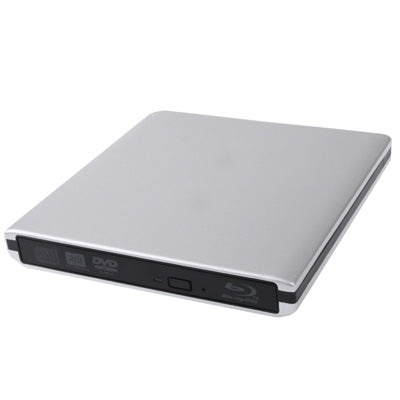 USB 3.0 Aluminum Alloy Portable DVD / CD Rewritable Blu-ray Drive for 12.7mm SATA ODD / HDD, Plug and Play(Silver) Eurekaonline