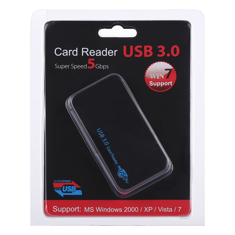 USB 3.0 Card Reader, Super Speed 5Gbps, Support CF / SD / TF / M2 / XD / MS Card, Plastic Shell Eurekaonline