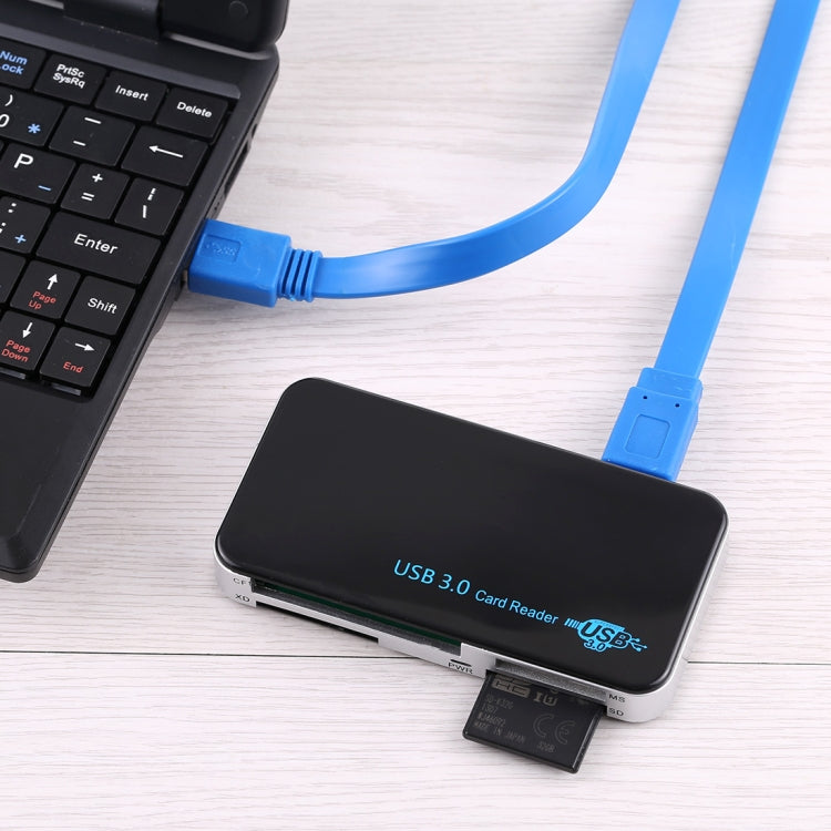 USB 3.0 Card Reader, Super Speed 5Gbps, Support CF / SD / TF / M2 / XD / MS Card, Plastic Shell Eurekaonline