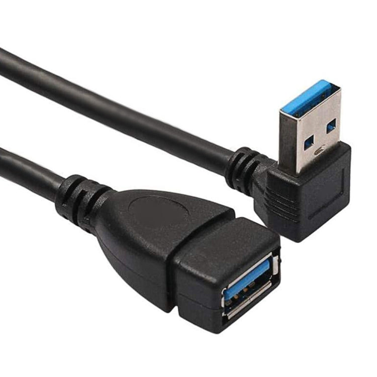 USB 3.0 Down Angle 90 degree  Extension Cable Male to Female Adapter Cord, Length: 15cm Eurekaonline