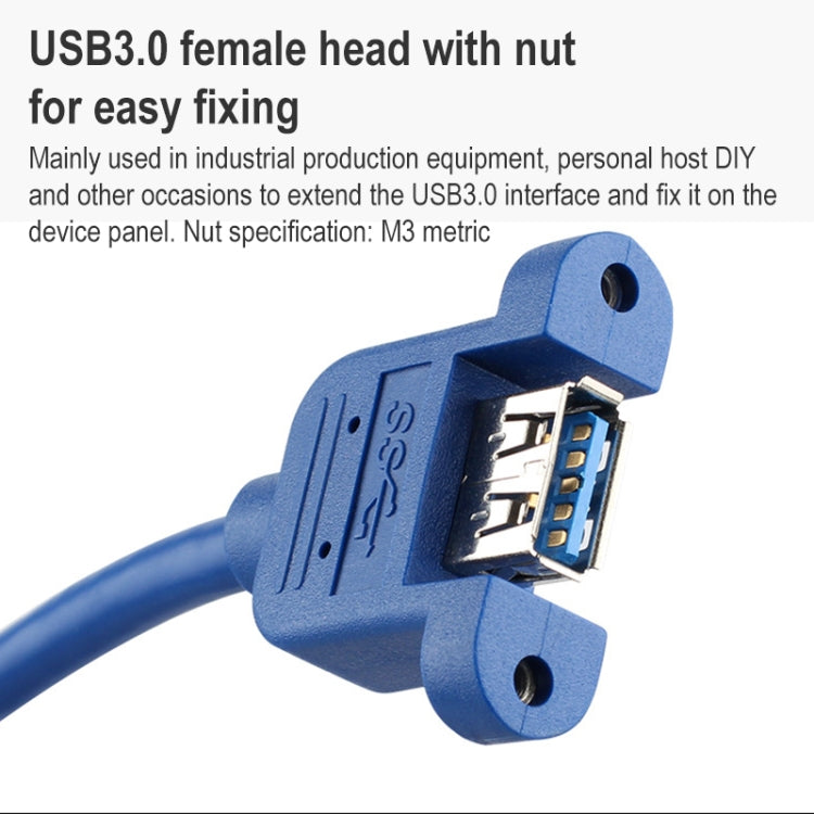 USB 3.0 Male to Female Extension Cable with Screw Nut, Cable Length: 2m Eurekaonline