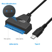 USB-C / Type-C 3.1 Male to SATA (15 Pin + 7 Pin) HDD Data Converter Cable, Length: 20cm Eurekaonline