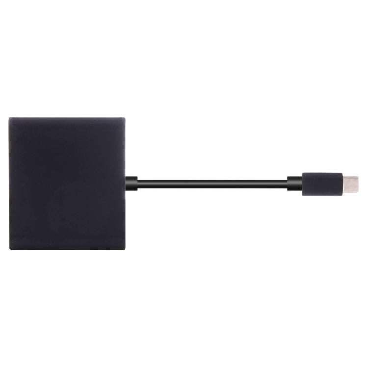 USB-C / Type-C 3.1 Male to USB-C / Type-C 3.1 Female & HDMI Female & USB 3.0 Female Adapter(Black) Eurekaonline