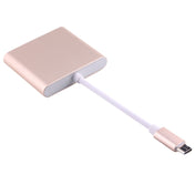 USB-C / Type-C 3.1 Male to USB-C / Type-C 3.1 Female & HDMI Female & USB 3.0 Female Adapter(Gold) Eurekaonline
