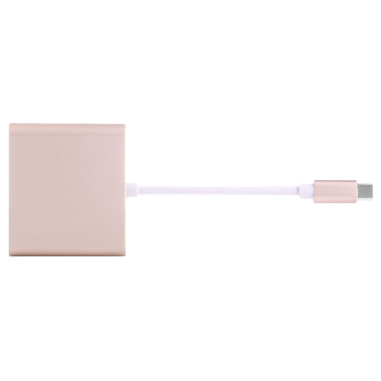  Type-C 3.1 Female & HDMI Female & USB 3.0 Female Adapter(Gold) Eurekaonline