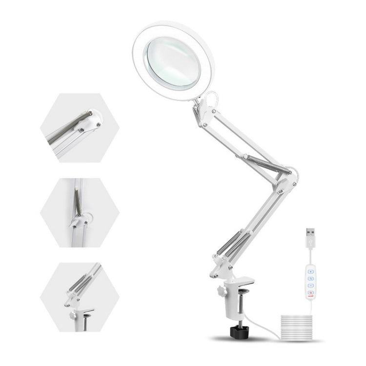 USB Desktop LED Ring Light Welding Auxiliary Magnifying Glass Lighting Desk Lamp Eurekaonline