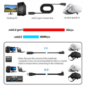 USB Male to USB 3.2 Gen1 Type-C Elbow VR Link Cable For Oculus Quest 1 / 2, Cable Length:5m(Black) Eurekaonline