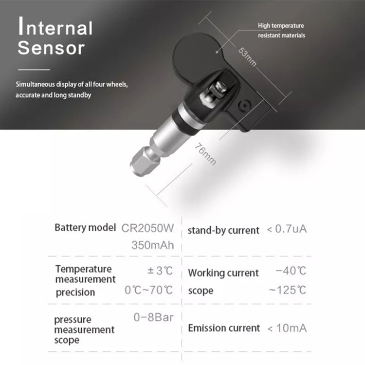 USB TPMS Tire Pressure Monitoring System Android with Internal Sensor for Car Radio DVD Player Eurekaonline