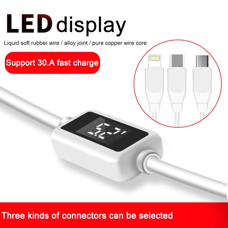 USB to Micro Charging Cable with LED Display Screen Eurekaonline