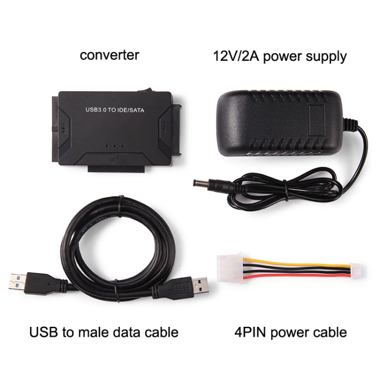 USB3.0 To SATA / IDE Easy Drive Cable External Hard Disk Adapter, Plug Specifications: EU Plug Eurekaonline