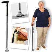 Ultra-light Handle Dependable Walking Magic Foldable Trusty Cane with Built-in Light Eurekaonline