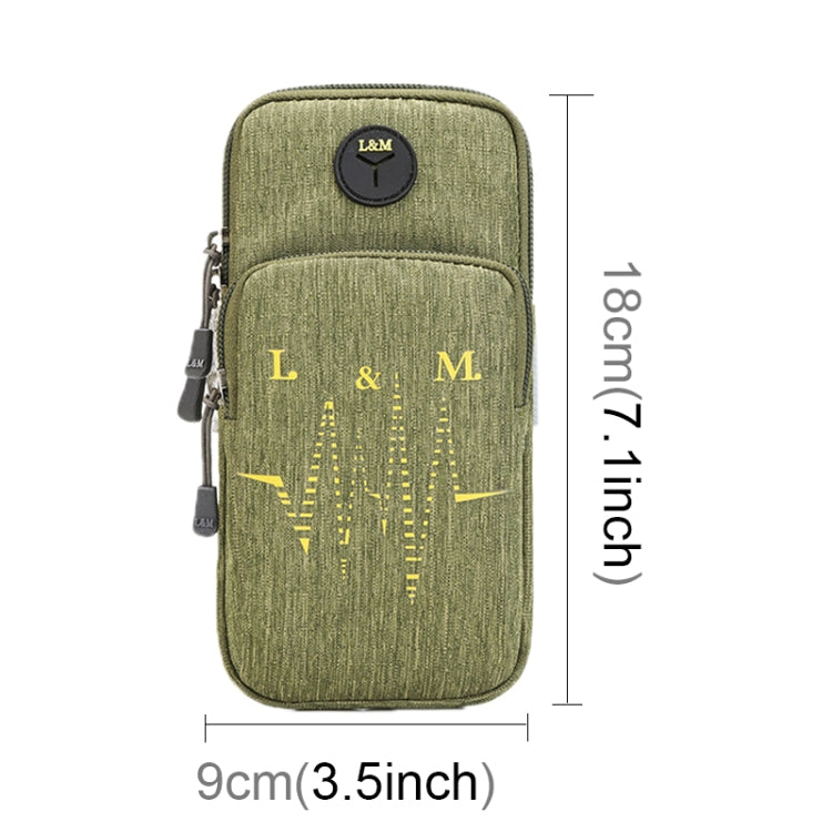 Universal 6.2 inch or Under Phone Zipper Double Bag Multi-functional Sport Arm Case with Earphone Hole, For iPhone, Samsung, Sony, Oneplus, Xiaomi, Huawei, Meizu, Lenovo, ASUS, Cubot, Ulefone, Letv, DOOGEE, Vkworld, and other Smartphones(Green) Eurekaonline