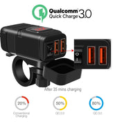 Universal Car Super Quick Dual Port USB Charger Power Outlet Adapter with LED Digital Voltmeter(Red Light) Eurekaonline