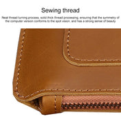 Universal Genuine Leather Business Zipper Laptop Tablet Bag For 15 inch and Below(Coffee) Eurekaonline