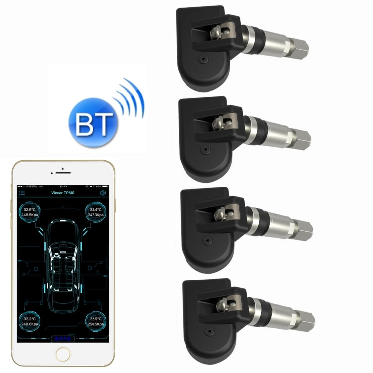 VC601 TPMS 4 Built-in Sensors Tire Pressure Monitoring Alarming System Diagnostic-tool with Bluetooth 4.0 Work on Android / iOS / iPad Eurekaonline