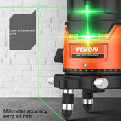 VCHON  30 Times Enhanced Green Light 3 Line High-precision Outdoor Laser Level Instrument with Anti-drop Plastic Box & 1m Tripod Eurekaonline