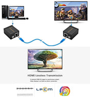 VGA Signal to RJ45 Signal Extender Transmitter + Receiver Converter Ethernet Cable, Transmission Distance: 60m Eurekaonline