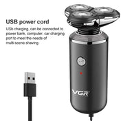 VGR V-317 5W USB Omnidirectional Three-dimensional Floating Three-network Electric Shaver Eurekaonline