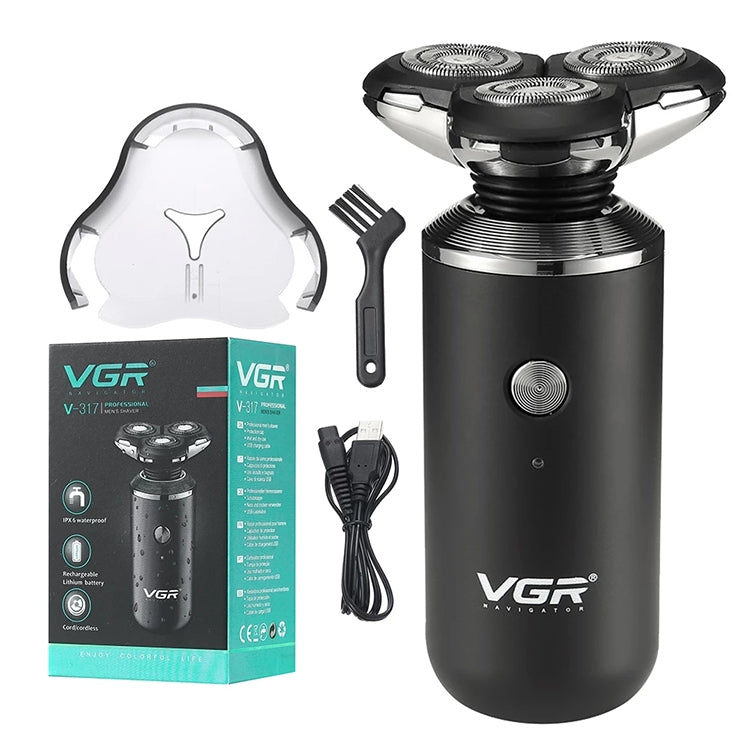 VGR V-317 5W USB Omnidirectional Three-dimensional Floating Three-network Electric Shaver Eurekaonline